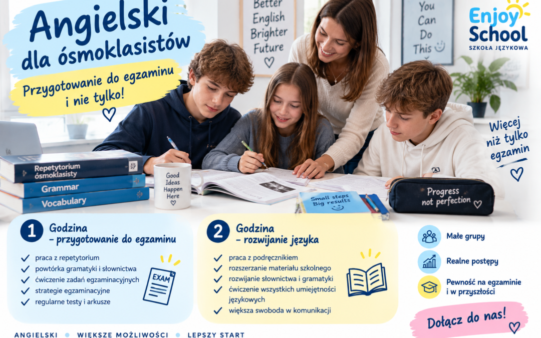 Angielski dla ósmoklasistów – przygotowanie do egzaminu